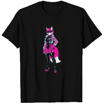 Discover Cyberpunk Furry Fox Anthro Character Art Gift T Shirts