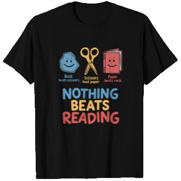 Discover Nothing Beats Reading Funnny Rock Paper Scissors  T Shirts