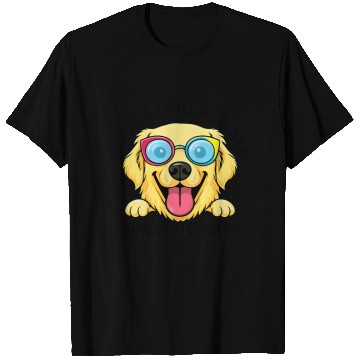 Discover Joyful Dog with Sunglasses Illustration T Shirts