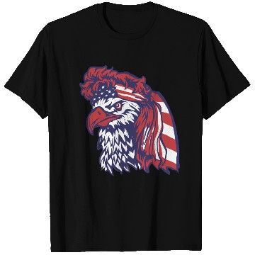Discover Patriotic Eagle with American Flag Accents T Shirts
