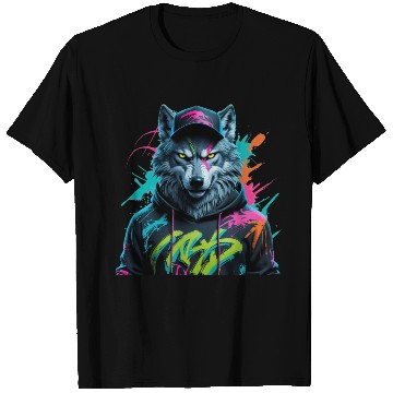 Discover Neon Wolf Streetwear T Shirts