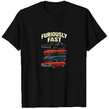 Discover Furious Classic Car Race Design T Shirts