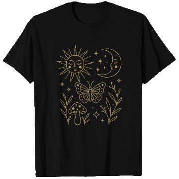 Discover Ethereal Nature Moon and Sun Illustration T Shirts