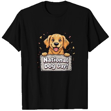 Discover Celebratory Puppy for National Dog Day T Shirts