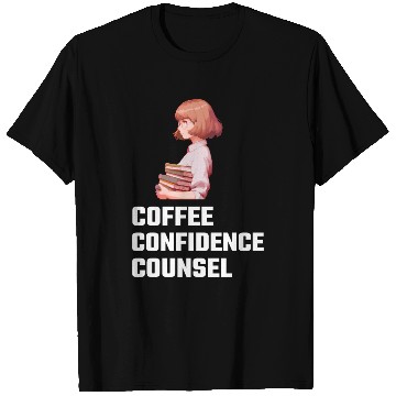 Discover Coffee Confidence Counsel Female Lawyer T Shirts