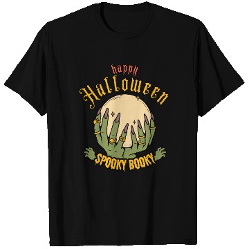 Discover Halloween Moon Hand Illustration T Shirts