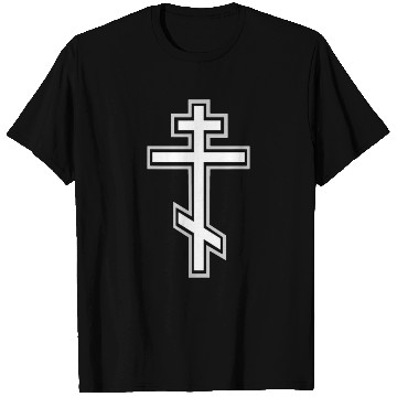 Discover Religious Cross with Bold Outline T Shirts