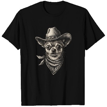 Discover Western Chihuahua Cowboy Design T Shirts