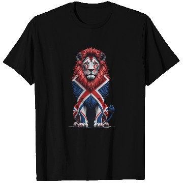 Discover Regal Lion with Union Jack Mane T Shirts