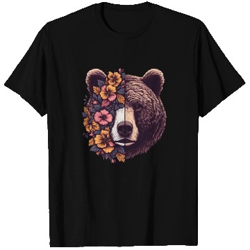 Discover Floral Bear Flowers Bear Face For Bear  Lover T Shirts
