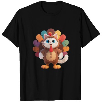 Discover Cute Turkey Cartoon Costume "Aniverse Cats" T Shirts