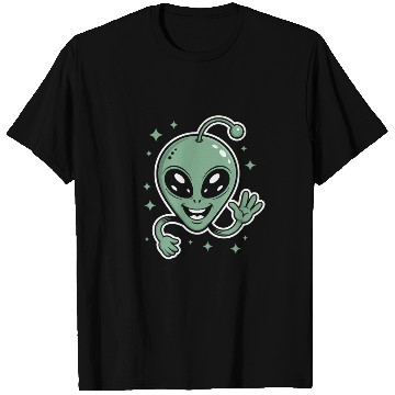 Discover Cute Alien Cartoon Illustration T Shirts