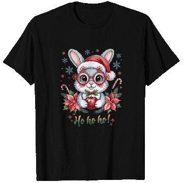 Discover Festive Bunny with Christmas Decor T Shirts