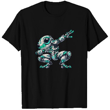 Discover Cool frog cartoon robot cyborg astronaut dabbing T Shirts
