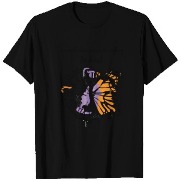 Discover Monochrome Butterfly with Colorful Wings T Shirts