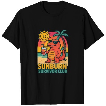 Discover Sunburn Survivor Club Cartoon Design, Summer T Shirts