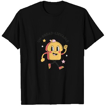 Discover Whimsical Bread-Themed Cartoon Character T Shirts