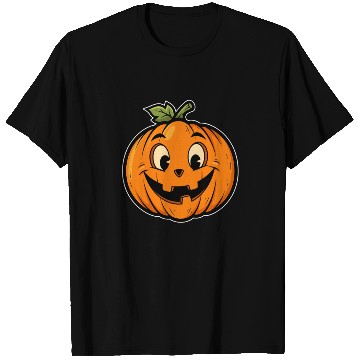 Discover Playful Jack-o'-Lantern Cartoon Design T Shirts