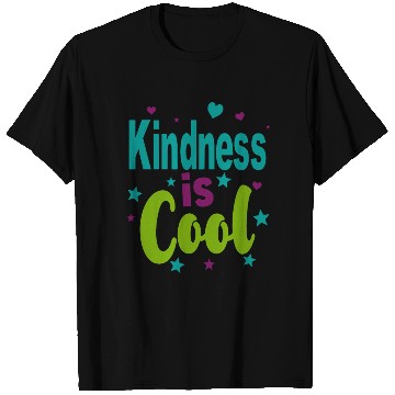 Discover Colorful 'Kindness is Cool' Typography T Shirts
