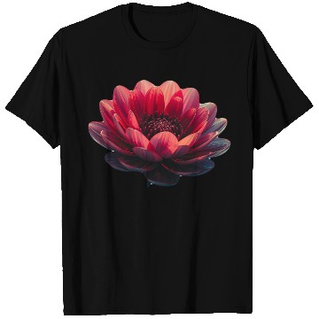 Discover Vivid Red Lotus Blossom Design T Shirts