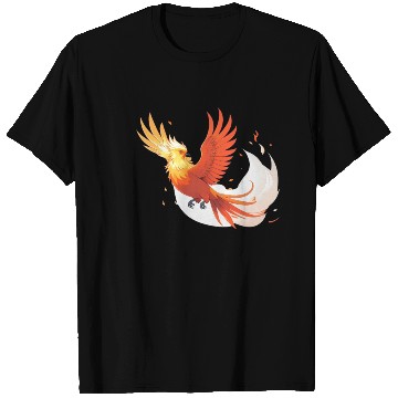 Discover Fiery Mythical Phoenix Illustration T Shirts
