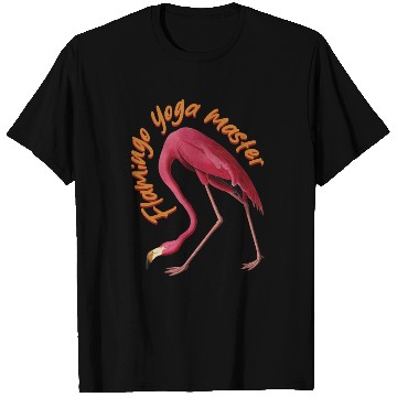 Discover Flamingo Yoga Master Design T Shirts