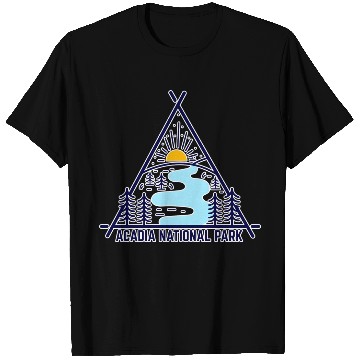 Discover Acadia National Park Camping Scene T Shirts