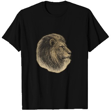 Discover Pencil Majesty Classic Lion Profile T Shirts