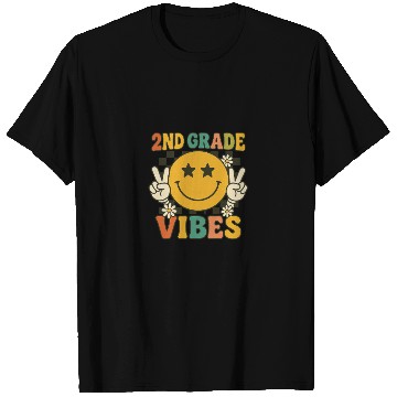 Discover 2nd Grade Vibes T Shirts – Retro Happy Face