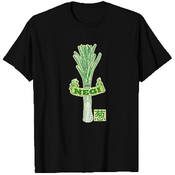 Discover Fresh Green Onion Illustration Negi Japanese T Shirts