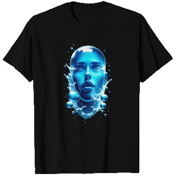 Discover Futuristic Water-Alien Portrait T Shirts