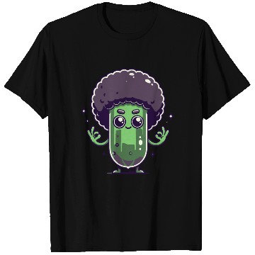 Discover Whimsical Broccoli with Afro Hair T Shirts