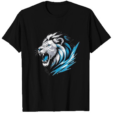 Discover Electric Lion Roar Graphic T Shirts