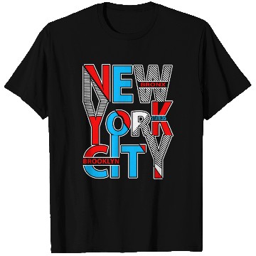 Discover New York City Perspective Typography T Shirts