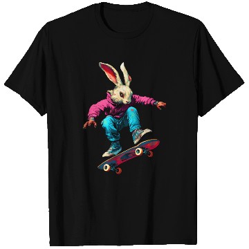 Discover Rabbit skateboard / skater rabbit T Shirts