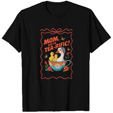 Discover Motherly Swan and Ducklings Tea Humor T Shirts