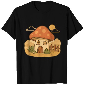 Discover Whimsical Mushroom House Design T Shirts