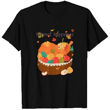 Discover Harvest Happiness Fall Produce Illustration T Shirts
