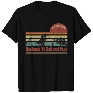Discover Badlands US National Park South Dakota Travel T Shirts