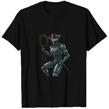 Discover Robot Cowboy – Futuristic Sci-Fi Western Artwork T Shirts