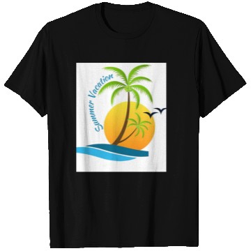 Discover Tropical Sunset Beach Scene T Shirts