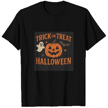 Discover Halloween Trick or Treat Pumpkin Design T Shirts