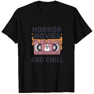 Discover Spooky Ghost VHS Tape Chill Design T Shirts
