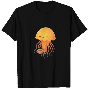 Discover Whimsical Jellyfish Coffee Embrace T Shirts