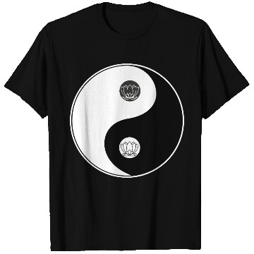 Discover Yin-Yang Tao Lotus Symbol Design T Shirts