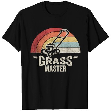 Discover Grass Master Lawn Mowing Lawn Mower  Funny Retro T Shirts