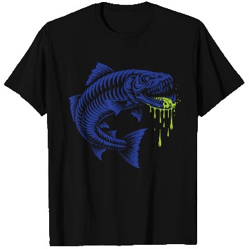 Discover Neon Rage Fish Graphic T Shirts