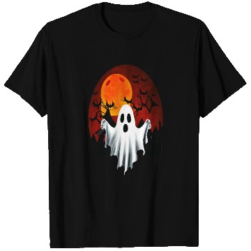 Discover Haunted Night Ghost with Bats T Shirts