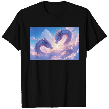 Discover Celestial Dragon Duo T Shirts