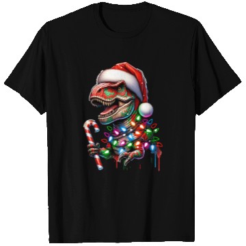 Discover Festive Dinosaur Christmas Trolls T Shirts